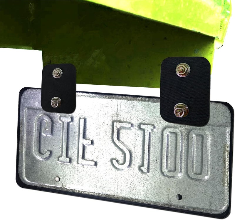 AOOTF Trailer License Plate Holder Bracket- Truck/RVs/Boats/Jet Ski Rubber Car Tag Holder and Carbon Fiber Frame with Black Screw Caps - Image 4